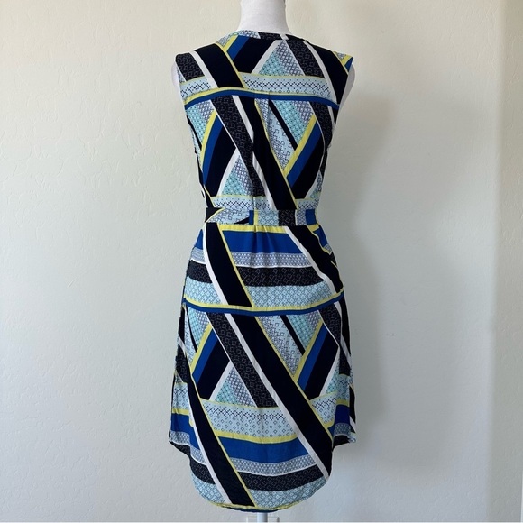 Marcs Geometric Quilt Patchwork Button Down Sleeveless Midi Dress Size 6 - Picture 8 of 12